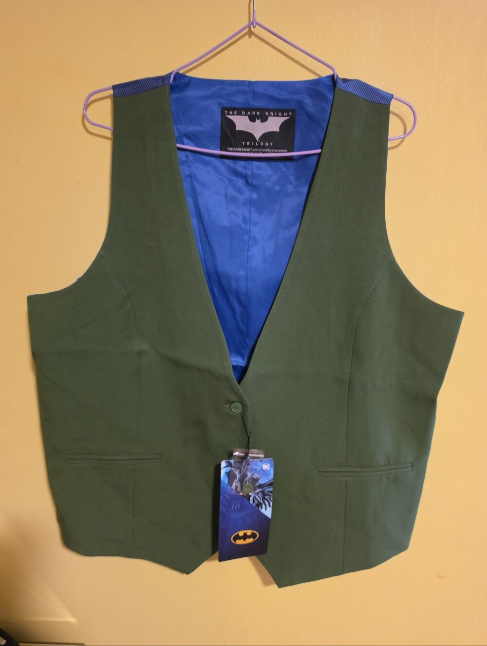 Batman The Joker Vest Adult Size XL The Dark Knight Triology Halloween Costume